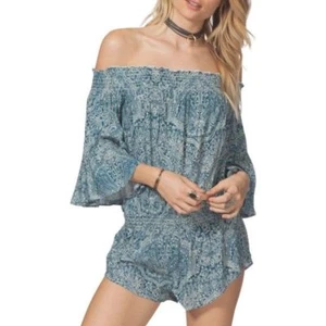 NWT RIP CURL EVERGLOW ROMPER for Juniors Teal M MEDIUM code 25-99 - Picture 1 of 3