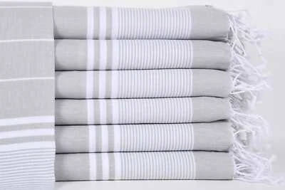 Toalla de mano, toallas de regalo de boda, servilleta a rayas, toalla gris claro, 24x40 pulgadas Foto 1 de 4