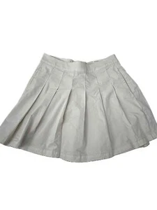 NWT American Eagle White Pleated Knee-Length Zip Skirt Size 4 - Picture 1 of 5