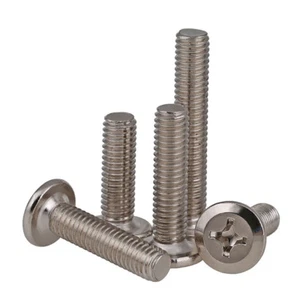 Tornillos Phillips sujetador de cabeza plana de acero al carbono M6 con nichapado - Imagen 1 de 5