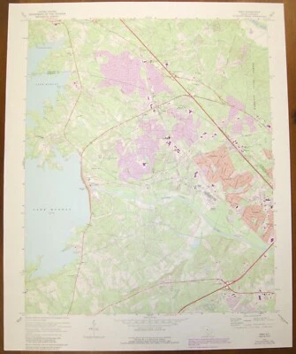 Irmo, South Carolina 1971 Photorevised 1990  Original Vintage USGS Topo Map - Image 1 of 2