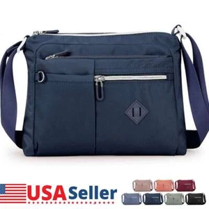 Mujeres Impermeable Mensajero Bandolera Bolso de Mano Damas Bolso de Hombro Cartera NUEVO - Imagen 1 de 25