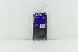 Narva 56403 Black Cable Ties 3.6mm x 200mm 8" Long 100 Pack UV Resistant - Picture 1 of 4