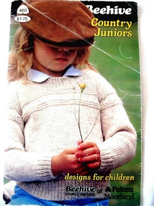 Beehive 460 boy girl COUNTRY JUNIORS Knitting patterns booklet 1984 22pg - Picture 1 of 5