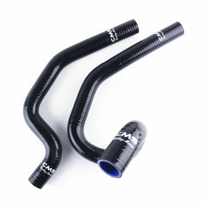 Fit 84-89 Toyota MR2 AW11 1.6L 4AGE Silicone Radiator Upper & Lower Hose Black - Image 1 of 4