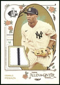 2024 Topps Allen & Ginter OSWALD PERAZA Jersey Relic New York Yankees - Picture 1 of 2