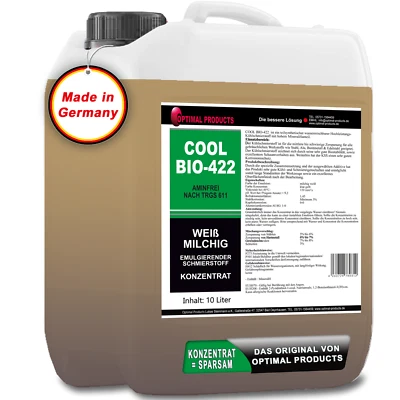 OPTIMAL PRODUCTS KÜHL-SCHMIERSTOFF Industriequalität COOL BIO - 422 Kanister 10 Liter