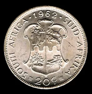 SOUTH AFRICA - 20 CENTS 1962 UNC KM# 61 - Picture 1 of 2