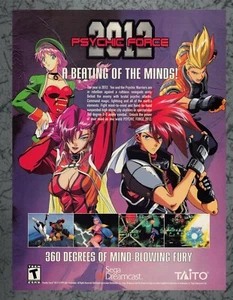 2012 Psychic Force Sega Dreamcast Taito Fighting 2000 Vintage Print Ad Art - Picture 1 of 1