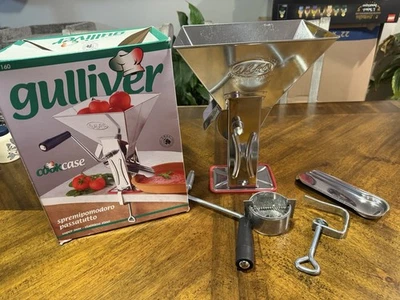 OMAC Gulliver Tomato Squeezer Press 160 Stainless Steel CookCase Italy Complete - Image 1 of 4