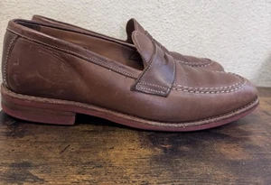 Allen Edmonds Randolph Loafer Brown Leather Shoes Men Size 10.5 D W/ Wood Insert - Picture 1 of 6