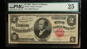 1891 PMG 25 Large Note $2 Silver Certificate Fr# 246 Item#J11519 - Picture 1 of 4