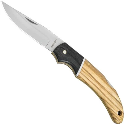 Haller Taschenmesser Olivenholz/Pakkaholzgriff Back Lock Klappmesser