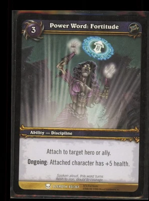 WoW TCG Power Word: Fortitude #83/361 Heroes of Azeroth quase perfeito ou melhor - Imagem 1 de 2