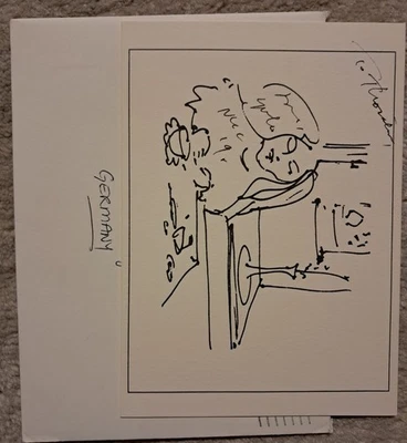 Yoko Ono Autogramm auf Postkarte signiert 1990 (Beatles John Lennon related)  - Bild 1 von 4