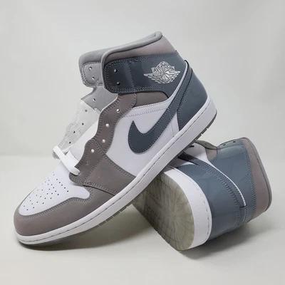 Nike Air Jordan 1 Mid SE Zapatos Blanco Medio Fresco Gris HF3216-100 Para hombres Talla 14 Foto 1 de 4