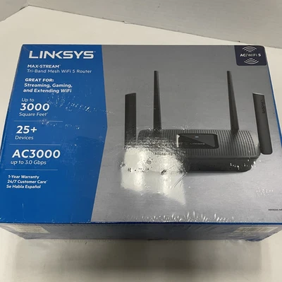 Linksys MR9000 Max-Stream Tri-Band AC3000Wi-Fi 5 Router - SEALED - Image 1 of 4