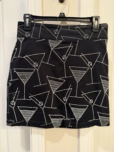 Anthropologie Basil & Maude Schwarz Minirock XS Martini Glas Cocktail Perlen - Bild 1 von 3