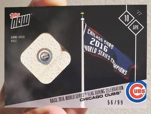 2017 TOPPS NOW 32A CUBS RAISE 2016 WS FLAG DURING CELEBRATION GAME USED BASE /99 - Picture 1 of 2