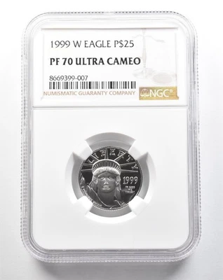 1999-W $25 American Platinum Eagle 1/4 Oz Platinum PF70 UCAM NGC *3766 - Image 1 of 3