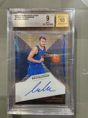 2018-19 Revolution Luka Doncic RC Rookie Auto #/77 BGS 9 SSP - Image 1 of 2