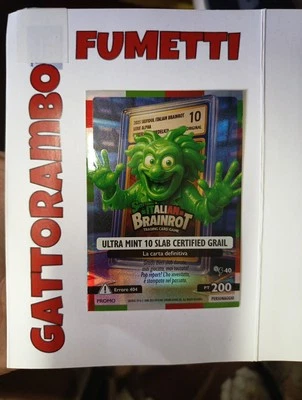 Ultra Mint 10 Slab Certified Grail- PROMO - Skifidol Italian Brainrot -New- Rara