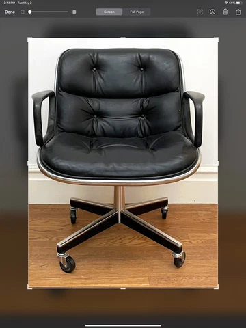 Pollock Executive Chair / Knoll - Black And Chrome Cover
