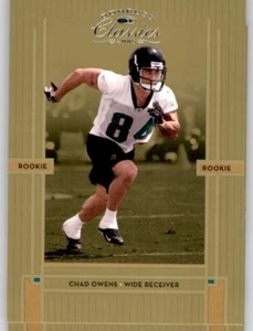 Clásicos Gold Rookie Chad Owens 2005 #d 1286/1499 RC Parallel Jaguars #200 - Imagen 1 de 2