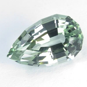 10.07Cts Stunning Natural Green Amethyst(Prasiolite) Pear Custom Cut Loose Gem - Picture 1 of 6