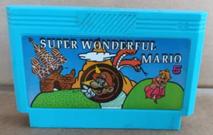 rare famiclone 90's SUPER WONDERFUL MARIO 5 Old Famicom Nes cartridge - Picture 1 of 9