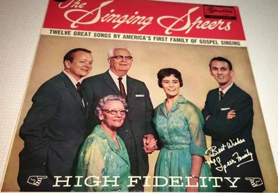 The Singing Speer 12 Songs By Americas First Family Of Gospel Singing Lp 22S - Image 1 of 2