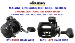 NEW OKUMA MAGDA MA LINE COUNTER MULTIPLIER REEL SEA FISHING BOAT TROLLING UPTIDE - Picture 1 of 1