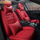 Luxury Leather Car Seat Covers Front Rear Full Set Cushion Protector Universal