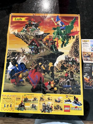Lego Castle Dragon Masters Dragon Knights Majisto Advertising Poster Insert 1993 - Image 1 of 4