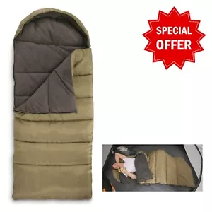 Outdoor Guide Gear Fleece Lined Sleeping Bag -15°F for Camping And Hiking - Picture 1 of 9