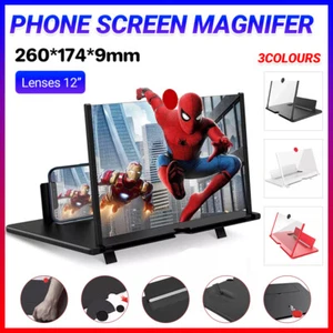 12" Folding Amplifier Stand Screen Magnifier 3D Adjustable Mobile Phone HD Video - Picture 1 of 18