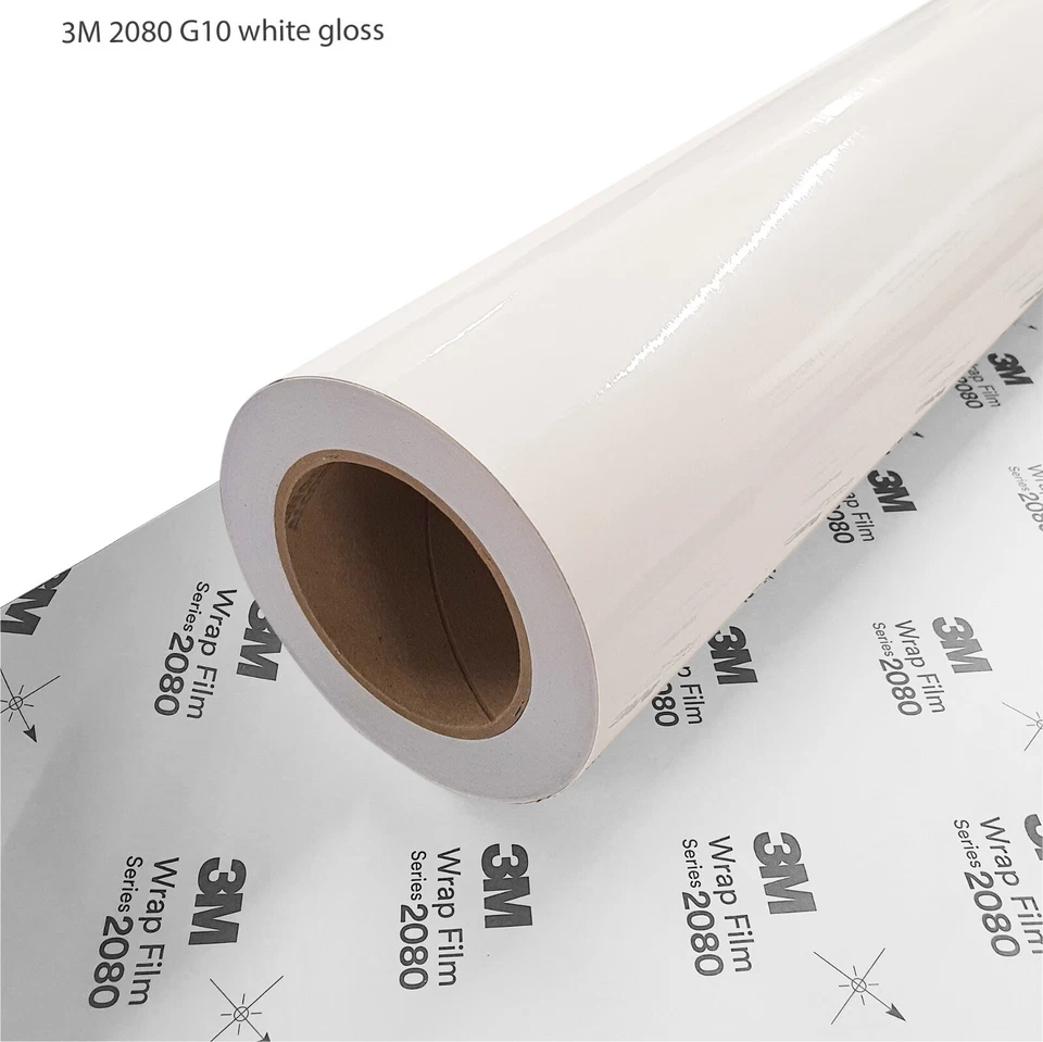 33,94€/m² Autofolie Weiß Glänzend 3M 2080 G10 Car Wrapping 152cm x Meterware - Bild 1 von 1
