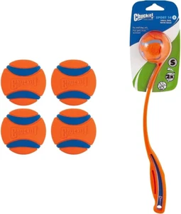Chuckit! Ultra Ball Dog Toy (Medium) Pack of 4 Sport 14S Dog Ball Launcher - Picture 1 of 11