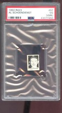 1950 R423 #97 Al Schoendienst Red PSA 3 (MK) Graded Baseball Card Game Strip MLB