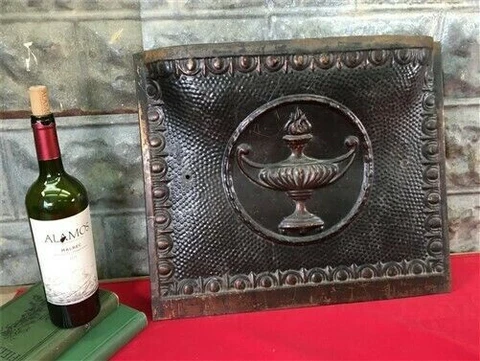 Fireplace Cover Art Deco Nouveau Metal Mantel Architectural Salvage A30 Cover