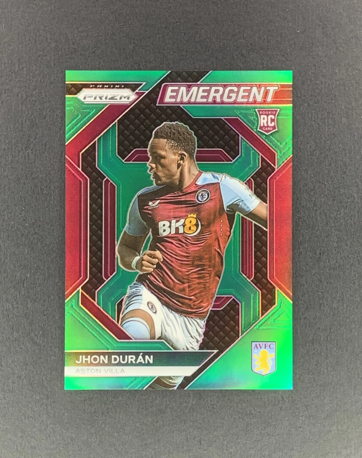 2023-24 Panini Prizm EPL Emergent Jhon Duran 4/5 Green Rookie Aston Villa RC