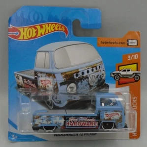 HOT WHEELS VOLKSWAGEN T2 PICKUP BLUE HARDWARE NEW ON BLISTER - Picture 1 of 6