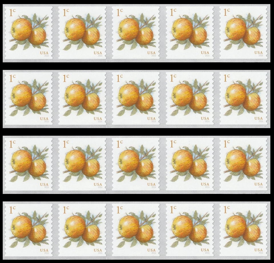 US 5037 Apples 1c coil strip 4x5 MNH 2016 - Image 1 of 1
