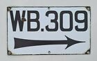 S.R. Enamel Signal Number Plate WB.309 Waterloo & City Lift Siding 'The Drain'