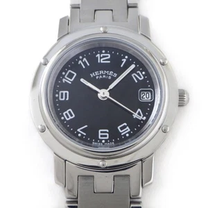 Reloj HERMES Clipper CL4.210 Fecha Esfera Negra Acero Inoxidable Cuarzo - Imagen 1 de 9