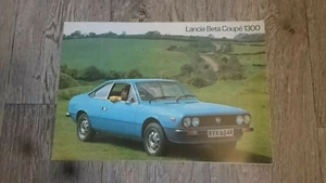 Lancia Beta 1300 Coupé UK Markt Englisch Original Auto Verkaufsbroschüre August 1977 - Bild 1 von 1