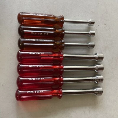 Pack de nuevos destornilladores de tuerca Vaco (4) S-20 5/8 y (3) S-14 7/16 Foto 1 de 4