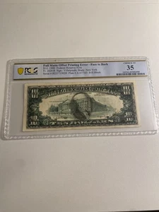 1990 10$ Bill Full Matte Offset Printing- Face to Back Choice VF 35 - Picture 1 of 2