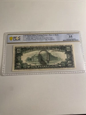 1990 10$ Bill Full Matte Offset Printing- Face to Back Choice VF 35 - Image 1 of 2