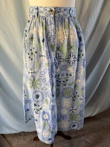 Floral Blue White Stuff Skirt Size 6 - Picture 1 of 11